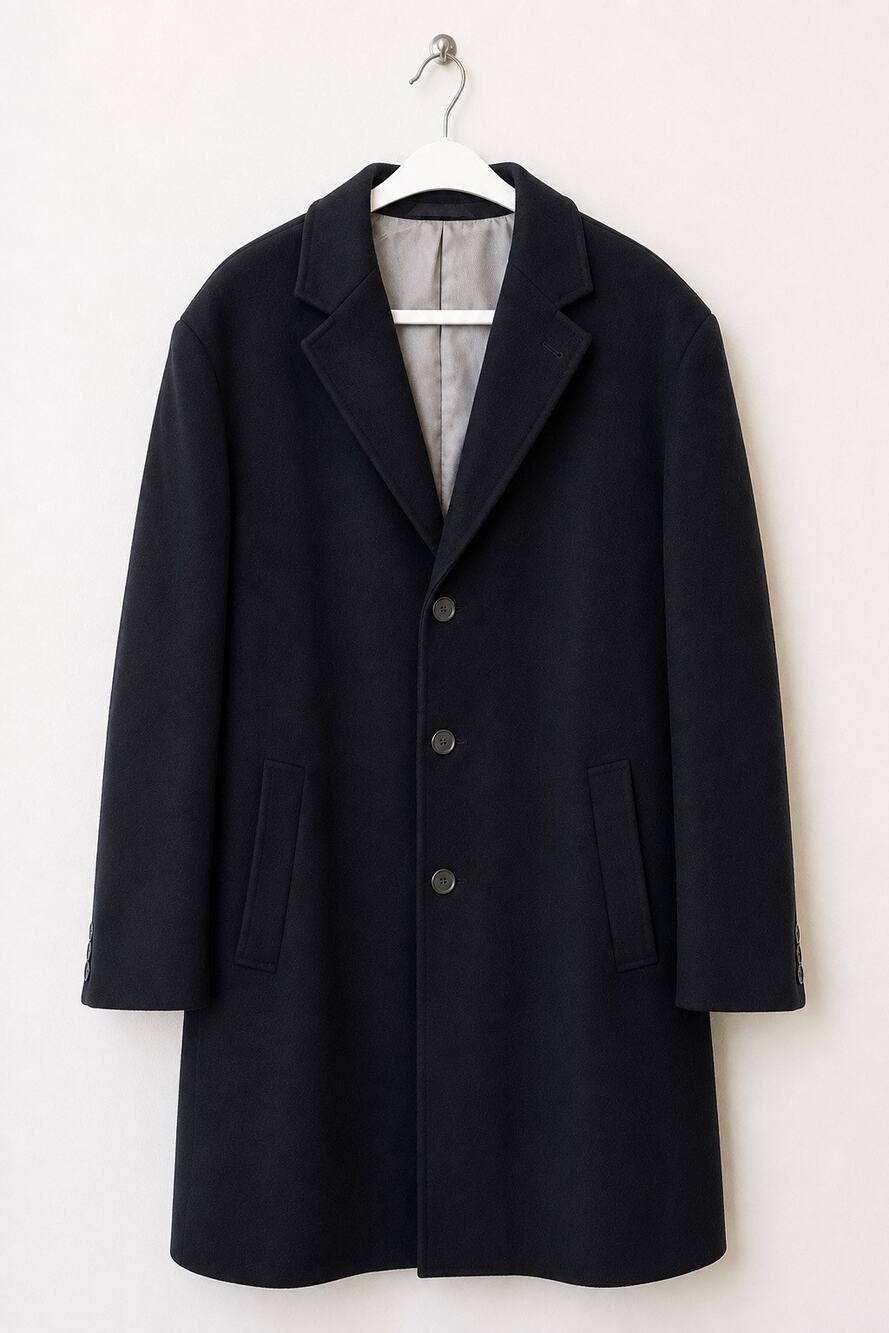 Mario Valente Made in Italy Wool Cashmere Overcoat – Size 46 Long